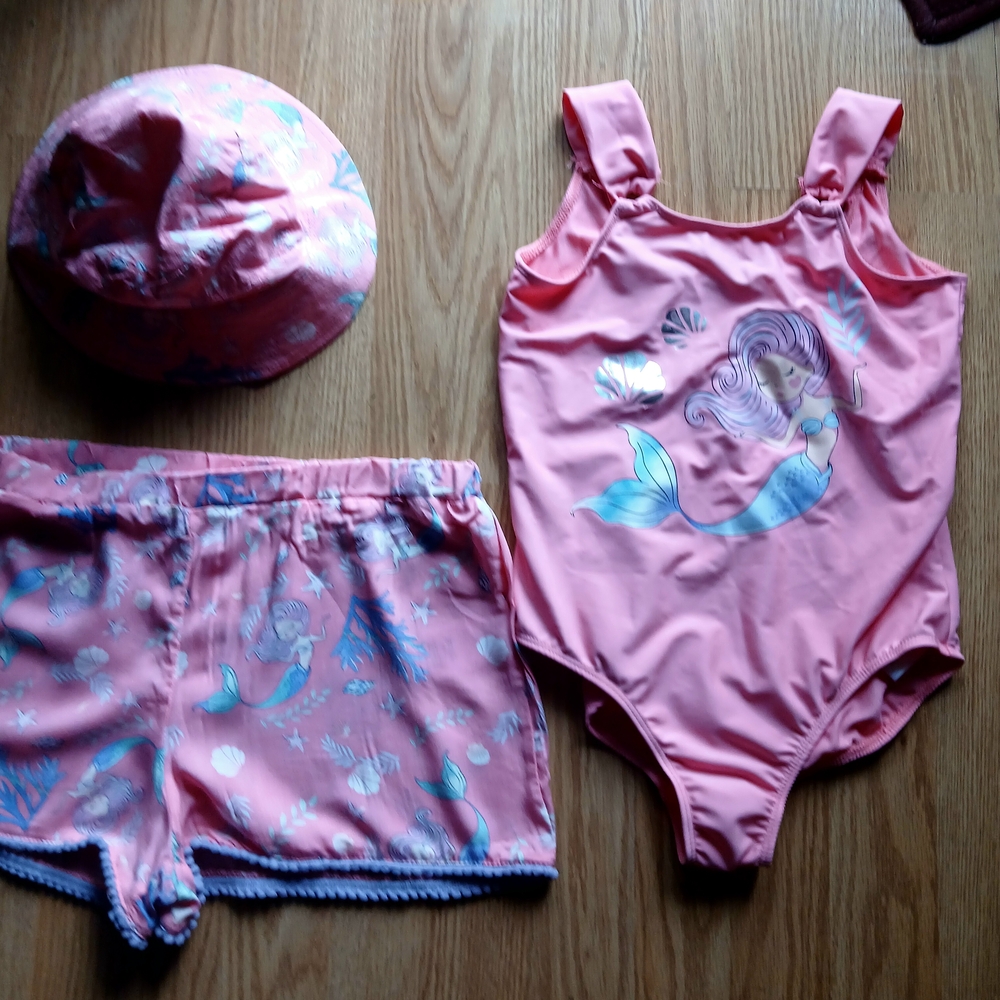 Pink Mermaid Kids Swim Set
